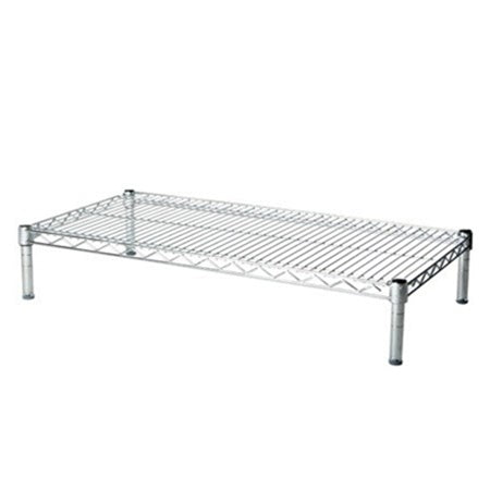 24"d x 6"h Chrome Wire Shelving w/ 1 Shelf