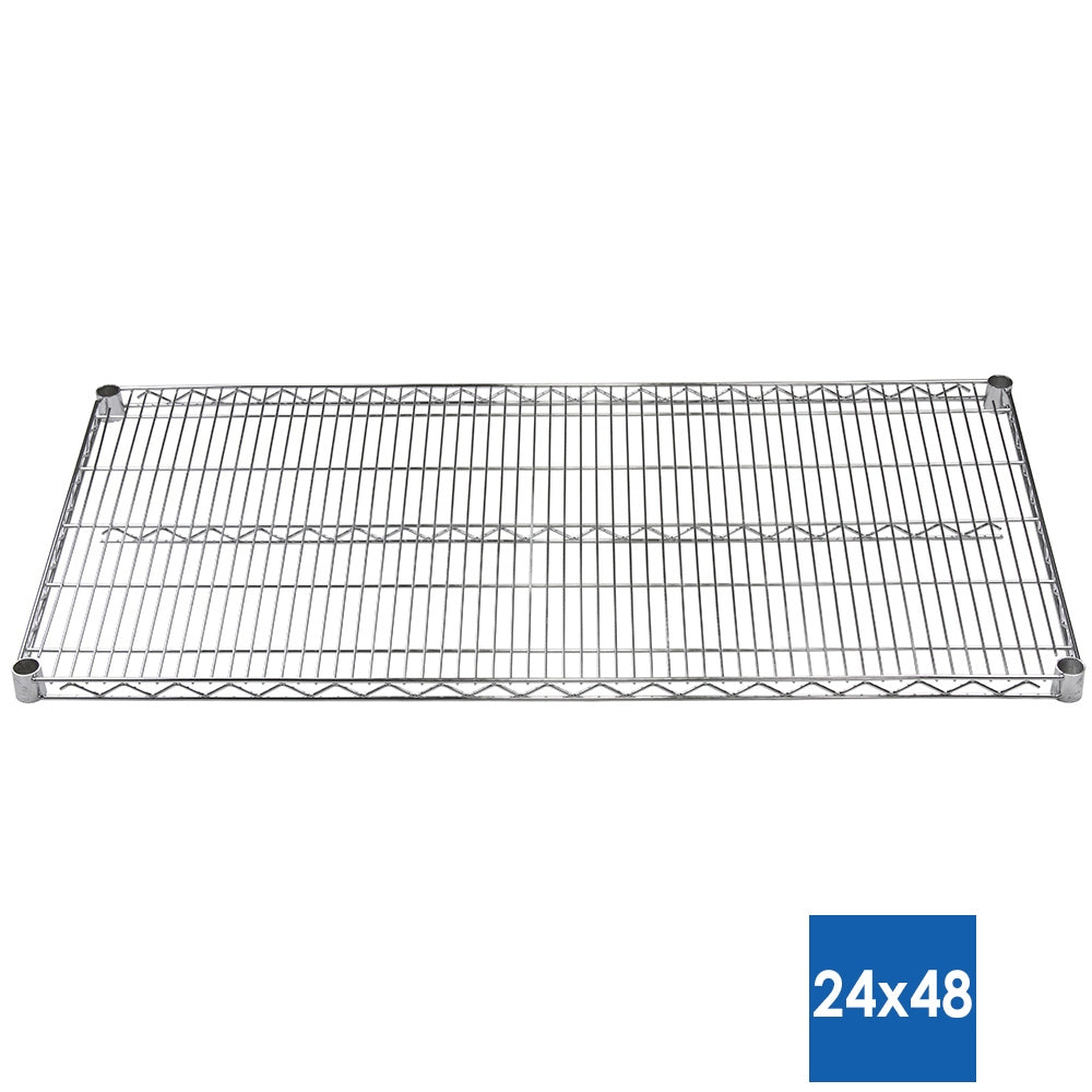 24"d x 48"w Chrome Wire Shelving w/ 5 Shelves