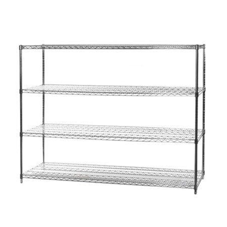 24"d x 60"w Chrome Wire Shelving w/ 4 Shelves