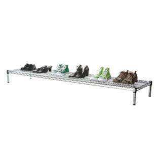 24"d x 6"h Chrome Wire Shelving w/ 1 Shelf