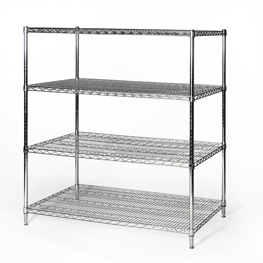 30"d x 48"w Chrome Wire Shelving w/ 4 Shelves