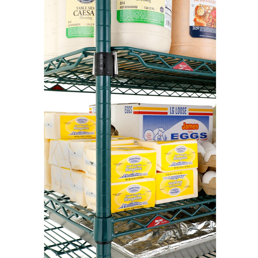 18"d x 68"h 5-Shelf Metro Super Erecta EZ-ADD Mobile Wire Shelving - Metroseal Green