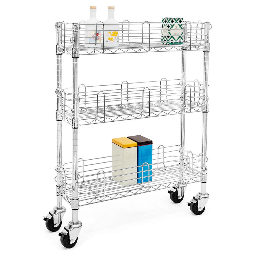 3-Shelf Slim Storage Cart