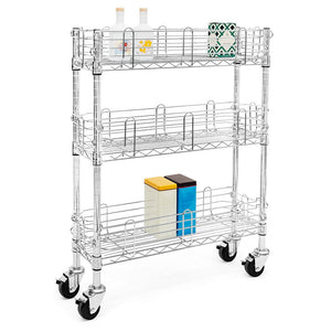 3-Shelf Slim Storage Cart