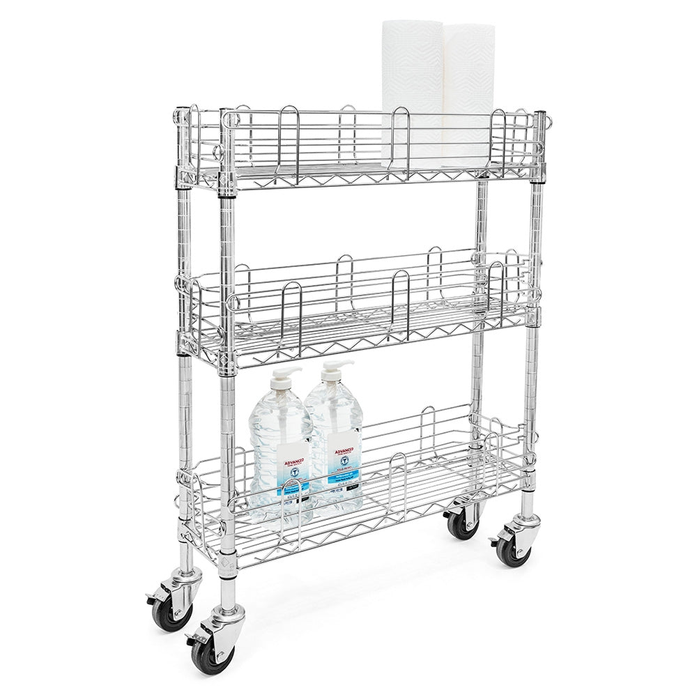 3-Shelf Slim Storage Cart