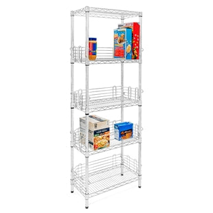 Chrome 5-Tier Storage Tower