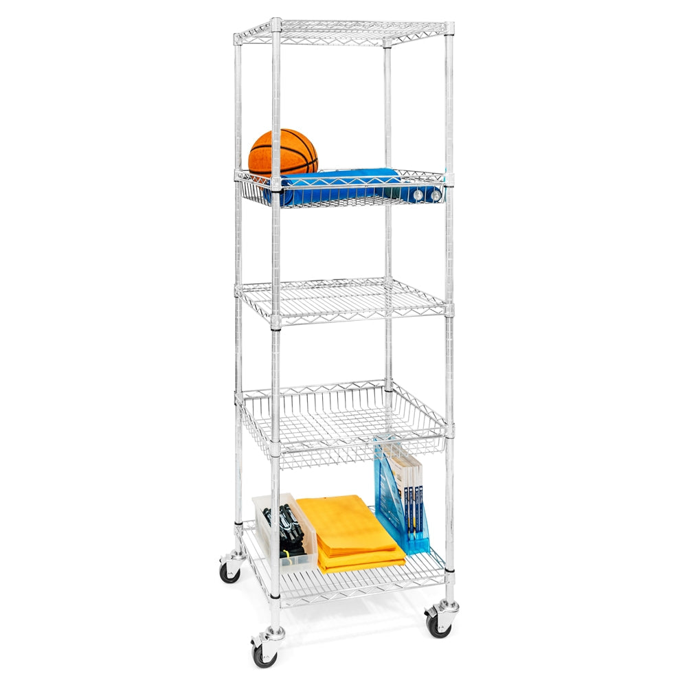 5-Shelf Mobile Multi-Purpose Organizer