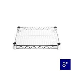 8"d Chrome Wire Shelves