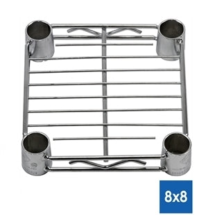 8"d Chrome Wire Shelves