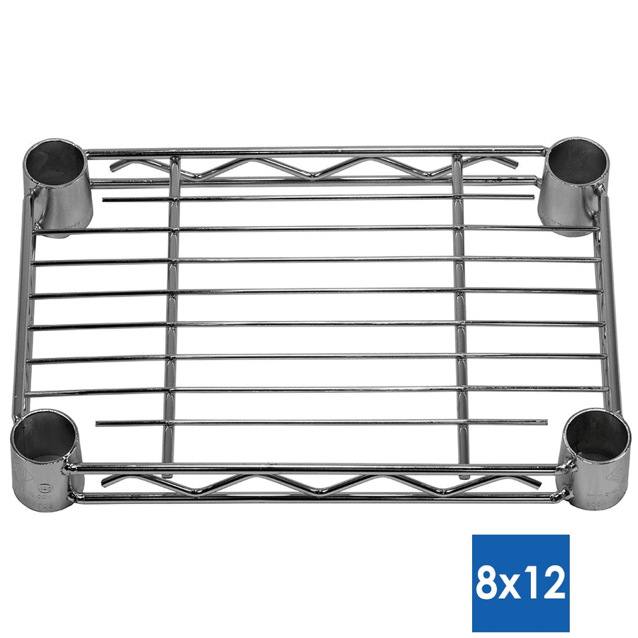 8"d Chrome Wire Shelves