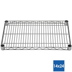 14"d Chrome Wire Shelves