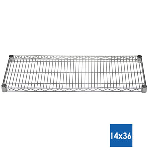 14"d Chrome Wire Shelves