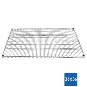 36"d Chrome Wire Shelves