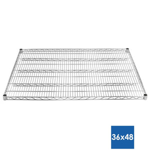 36"d Chrome Wire Shelves