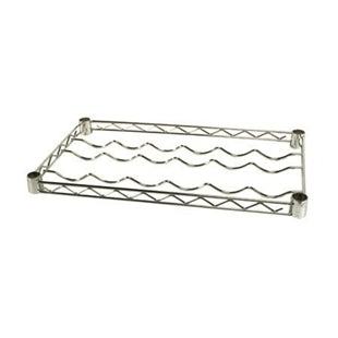 14"d Chrome Wine Rack Wire Shelves