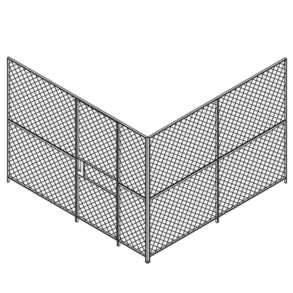 8'h 2-Sided Woven Wire Security Cages