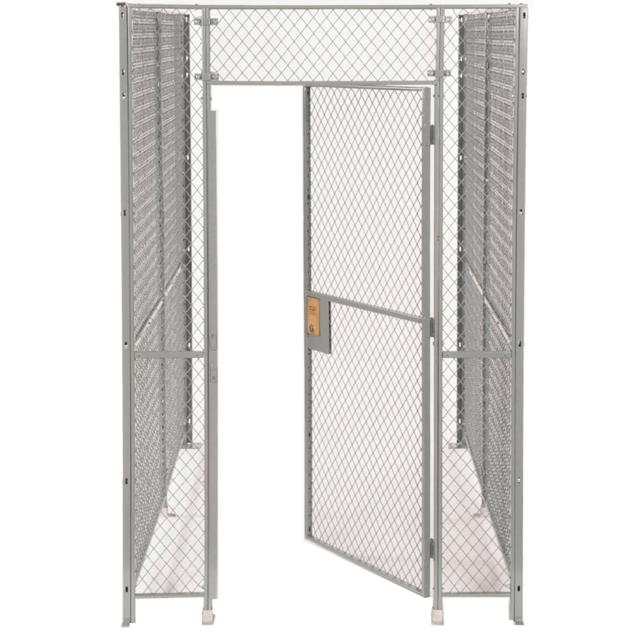 8'h 3-Sided Woven Wire Security Cages