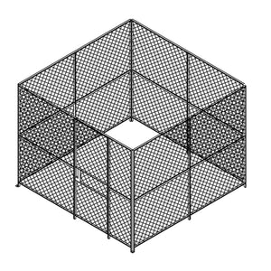 8'h 4-Sided Woven Wire Security Cages