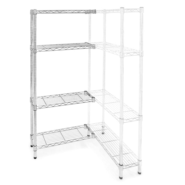 8"d x 18"w Wire Shelving Add-On Units w/ 4 Shelves