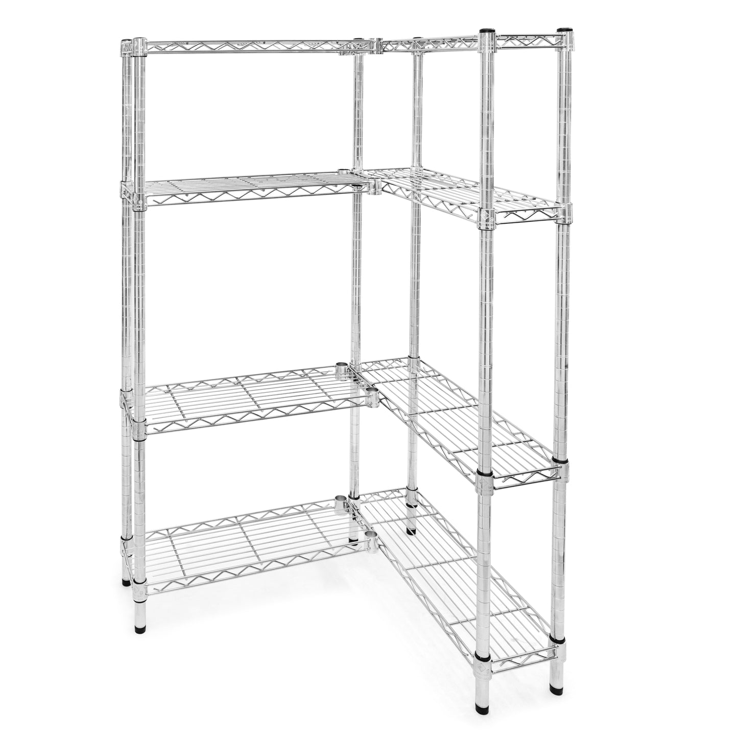 8"d x 24"w Wire Shelving Add-On Units w/ 4 Shelves