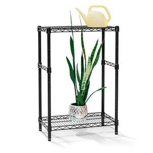 Black 2-Tier Plant Stand