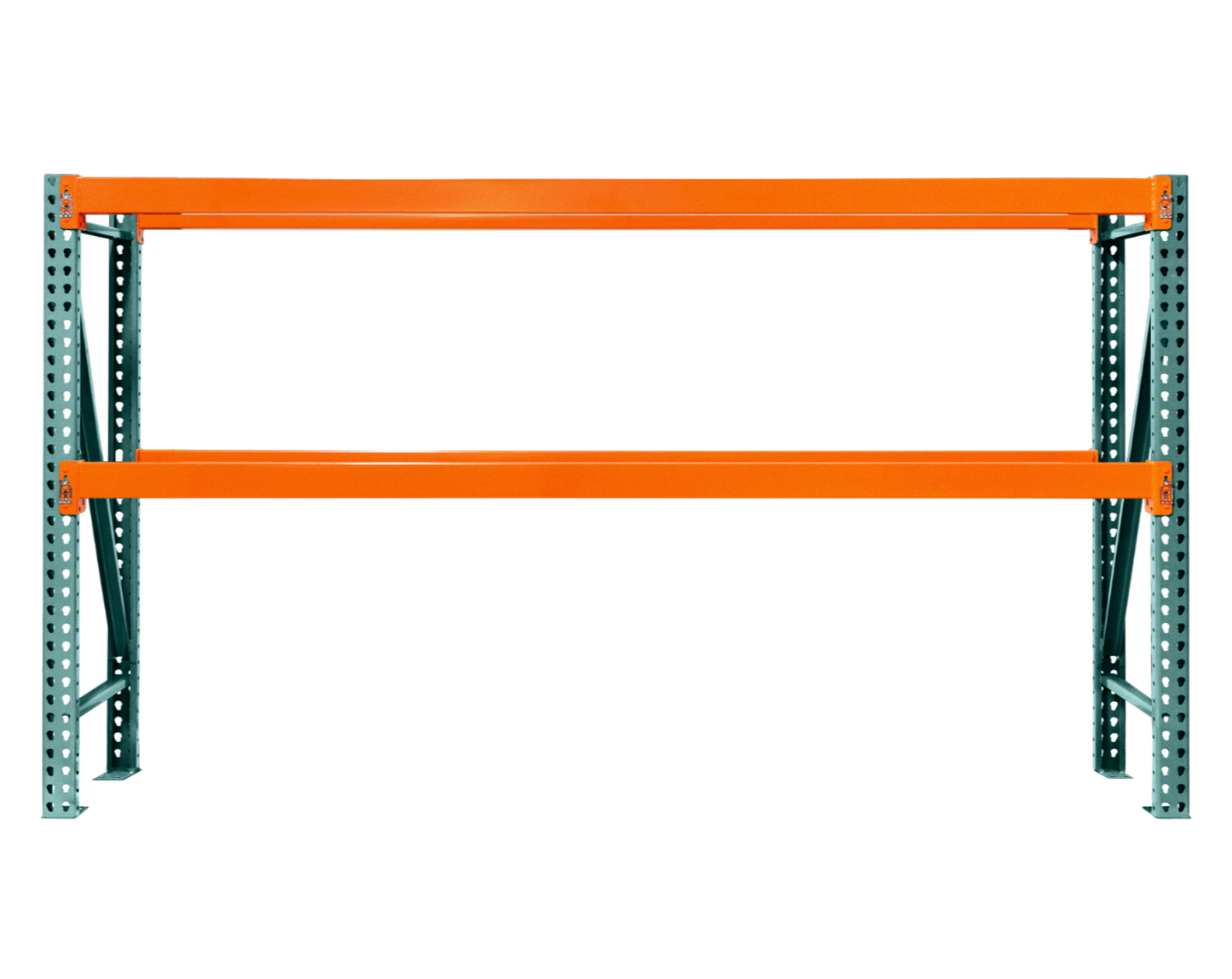 SPECIAL BUY 48"d x 120"h 2-Tier Teardrop Pallet Rack Starter Units