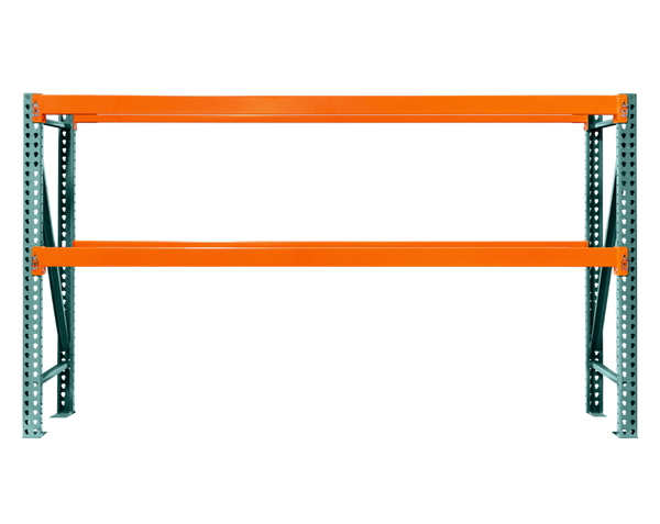 SPECIAL BUY 48"d x 120"h 2-Tier Teardrop Pallet Rack Starter Units