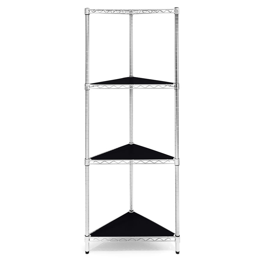 Triangle Plastic Wire Shelf Liners 2-Pack - Black, Gray, White