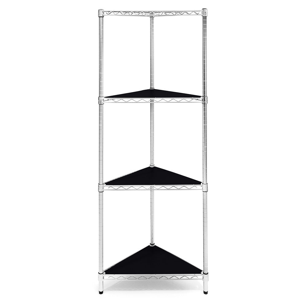 Triangle Plastic Wire Shelf Liners 2-Pack - Black, Gray, White