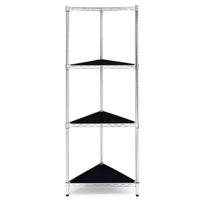 Triangle Plastic Wire Shelf Liners 2-Pack - Black, Gray, White