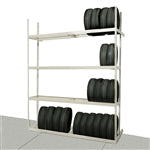 21"d x 60"w Single Row Tire Storage Shelving - Starter Unit