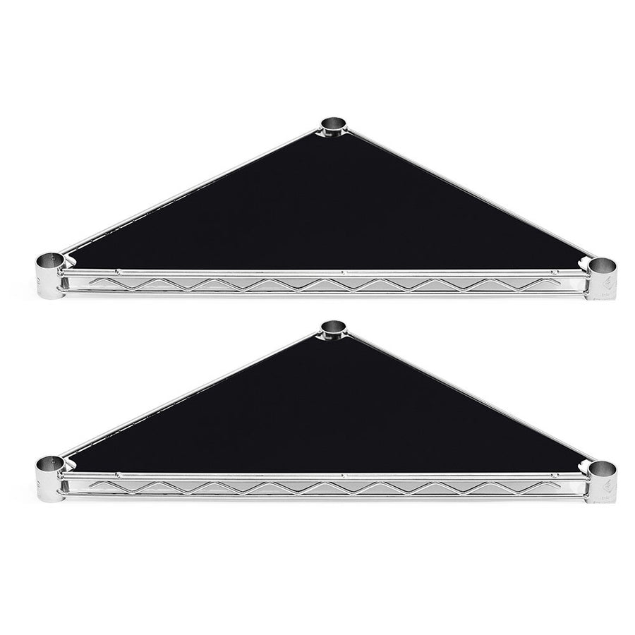 Triangle Plastic Wire Shelf Liners 2-Pack - Black, Gray, White