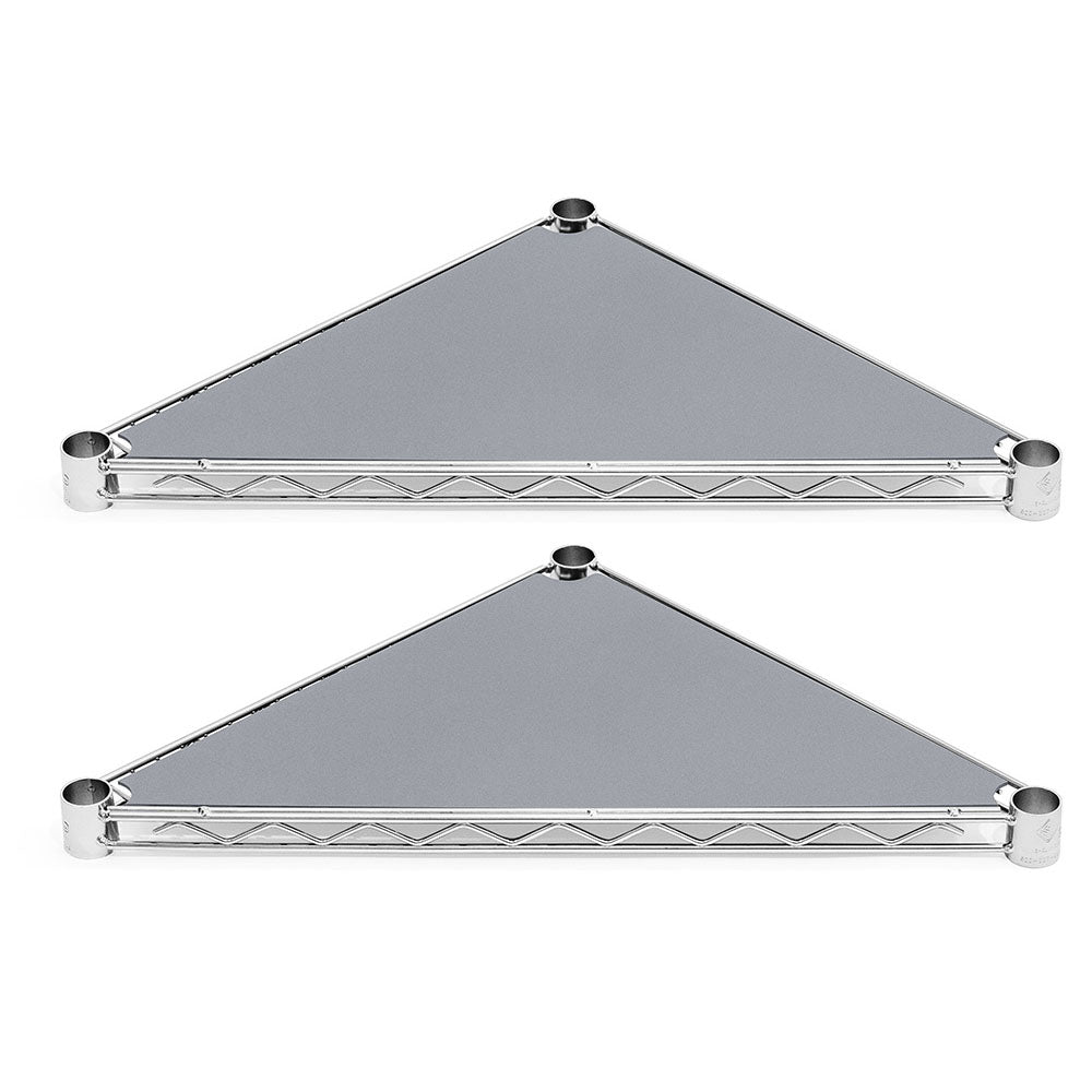 Triangle Plastic Wire Shelf Liners 2-Pack - Black, Gray, White