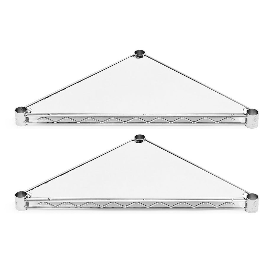 Triangle Plastic Wire Shelf Liners 2-Pack - Black, Gray, White