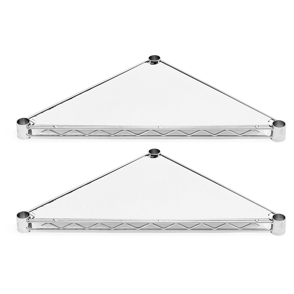 Triangle Plastic Wire Shelf Liners 2-Pack - Black, Gray, White