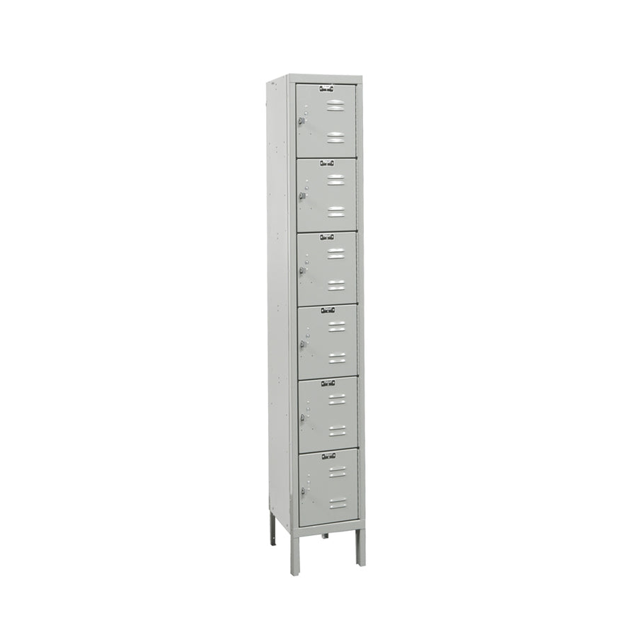 Hallowell Six-Tier 1-Wide Lockers - 12"w x 12"h