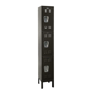 Hallowell Triple-Tier 1-Wide Lockers - 12"w x 24"h