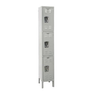 Hallowell Triple-Tier 1-Wide Lockers - 12"w x 24"h