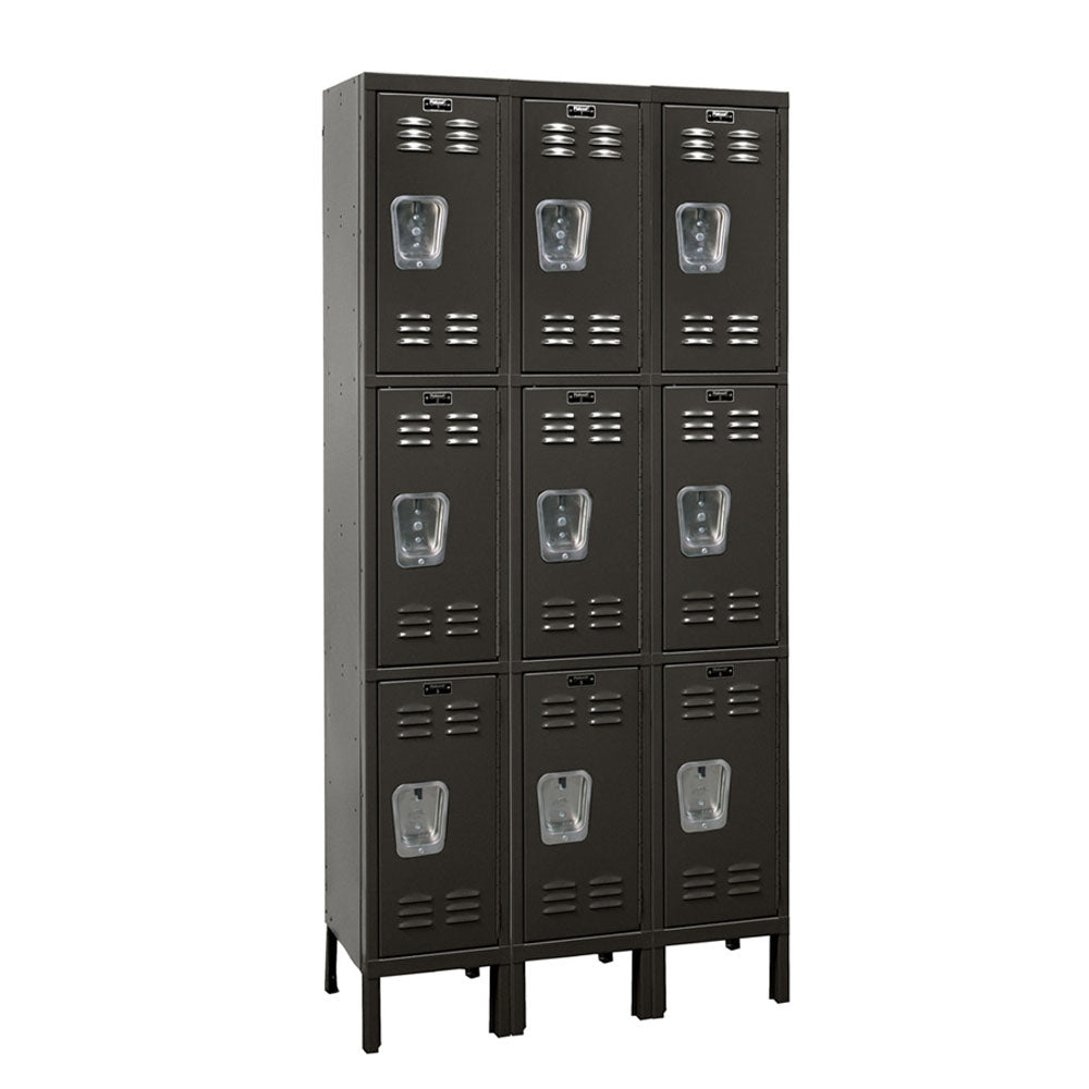 Hallowell Triple-Tier 3-Wide Lockers - 12"w x 24"h