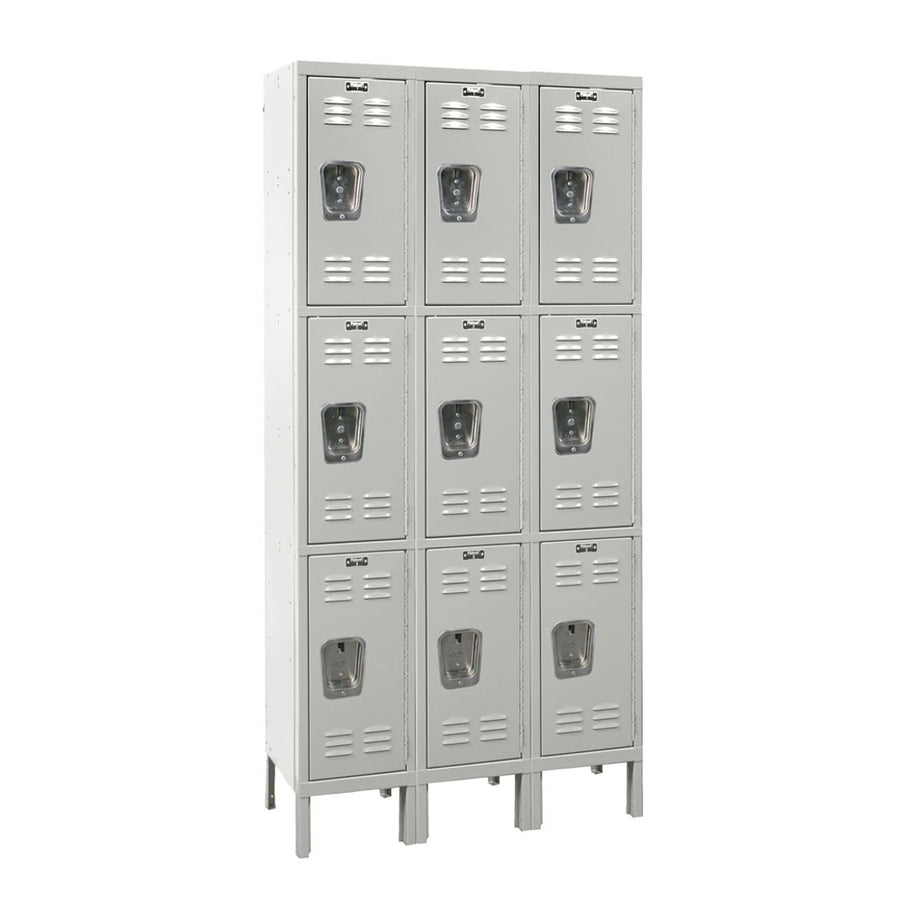 Hallowell Triple-Tier 3-Wide Lockers - 12"w x 24"h