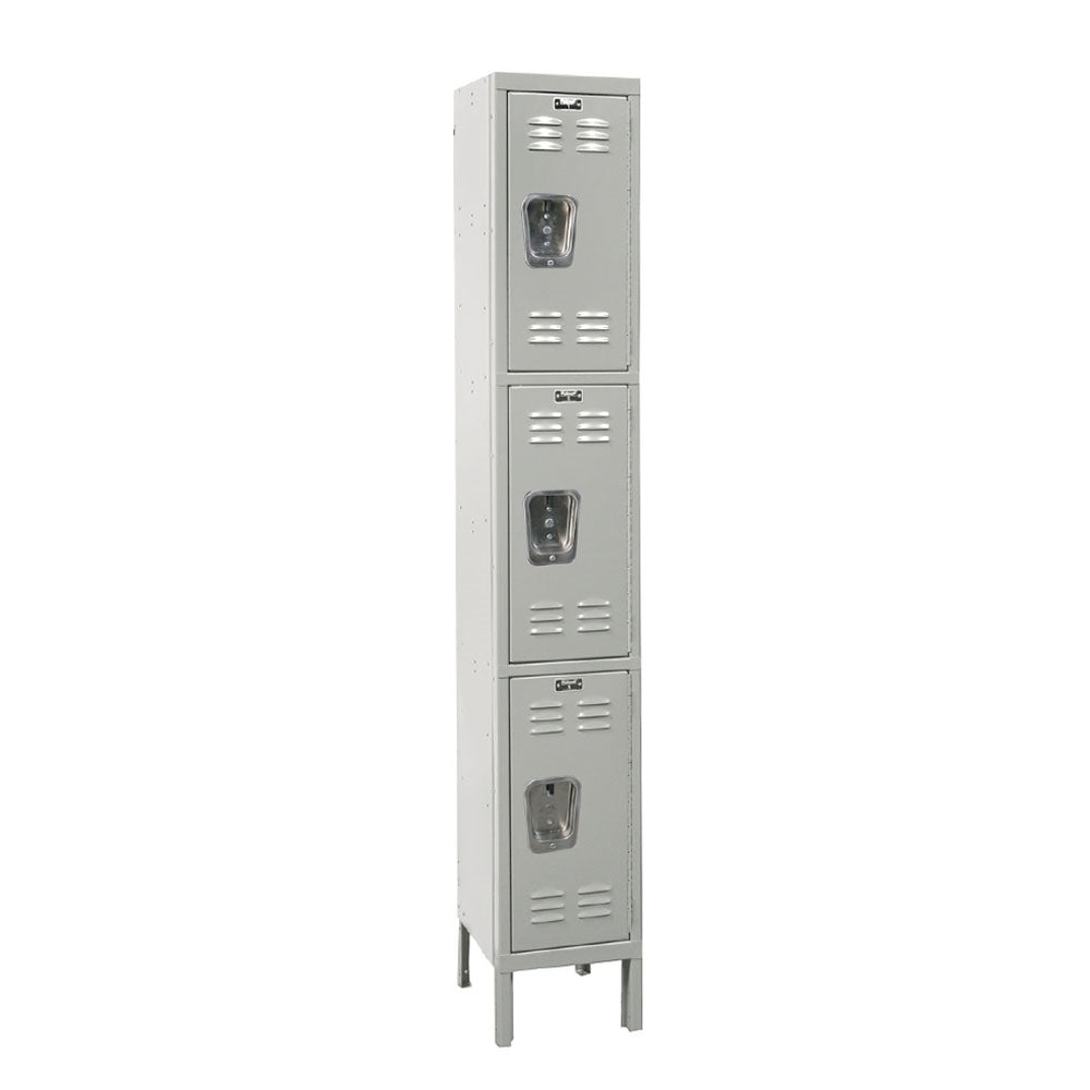 Hallowell Triple-Tier 1-Wide Lockers - 12"w x 24"h