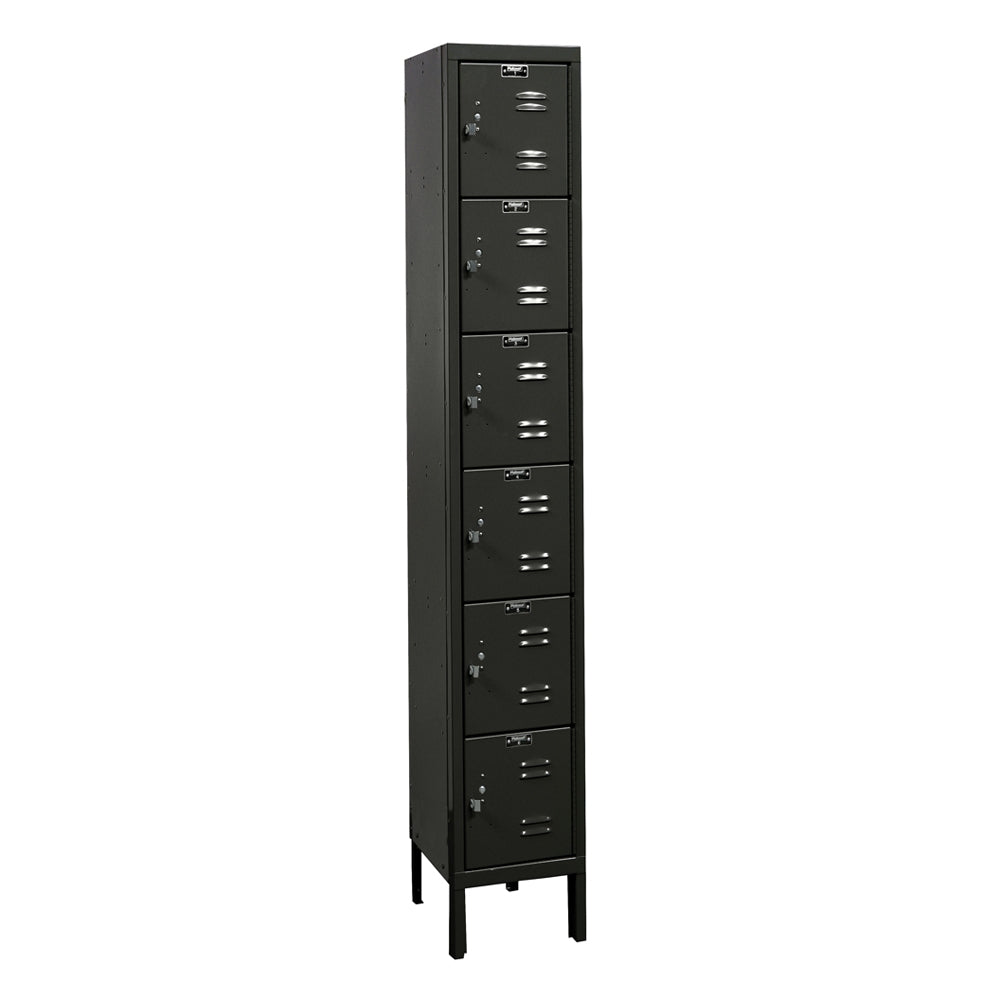 Hallowell Six-Tier 1-Wide Lockers - 12"w x 12"h