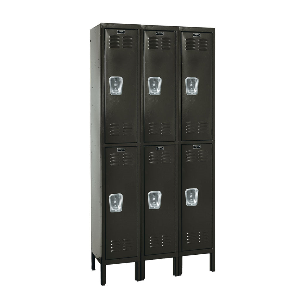 Hallowell Double-Tier 3-Wide Lockers - 12"w x 36"h