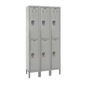 Hallowell Double-Tier 3-Wide Lockers - 12"w x 36"h