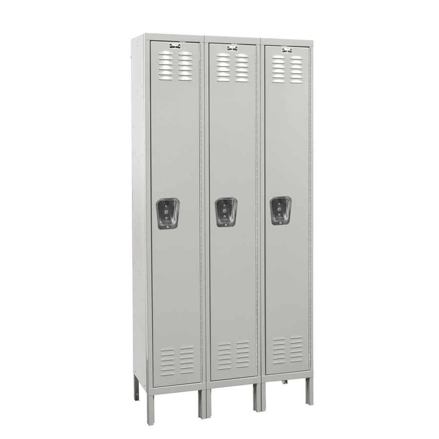 Hallowell Single-Tier 3-Wide Lockers - 12"w x 72"h