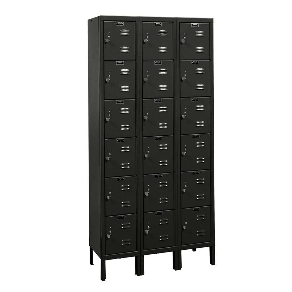 Hallowell Six-Tier 3-Wide Lockers - 12"w x 12"h