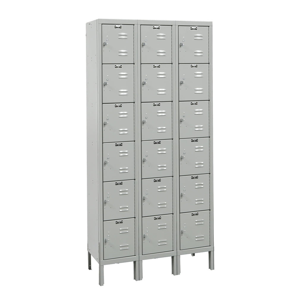 Hallowell Six-Tier 3-Wide Lockers - 12"w x 12"h