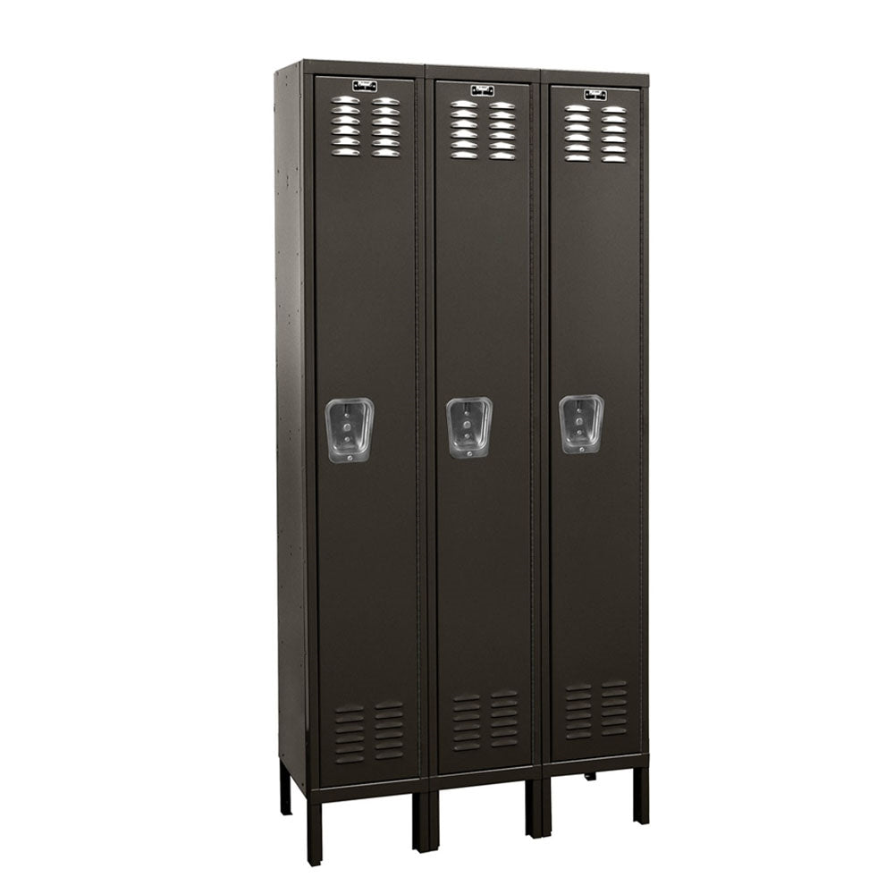 Hallowell Single-Tier 3-Wide Lockers - 12"w x 72"h