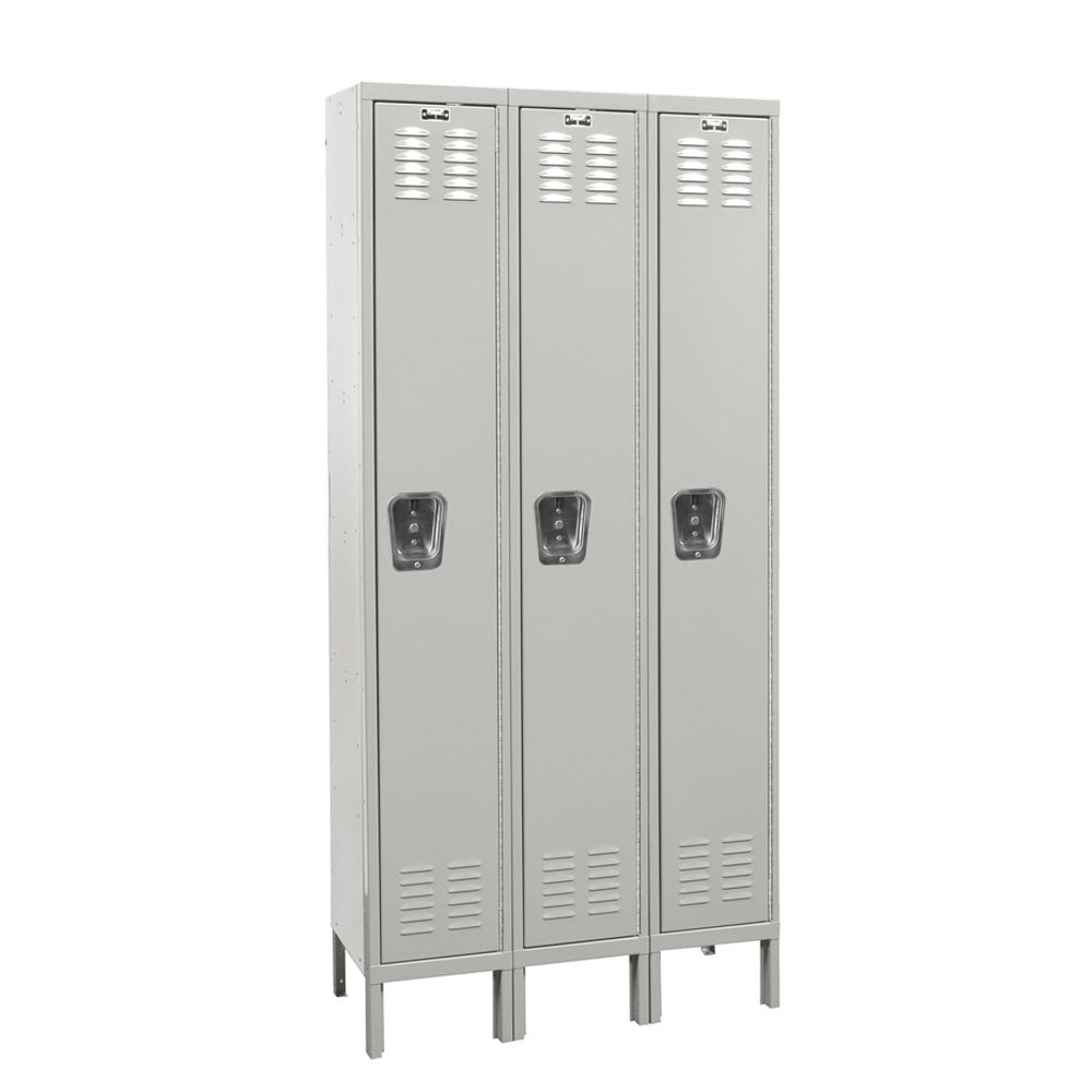 Hallowell Single-Tier 3-Wide Lockers - 12"w x 72"h