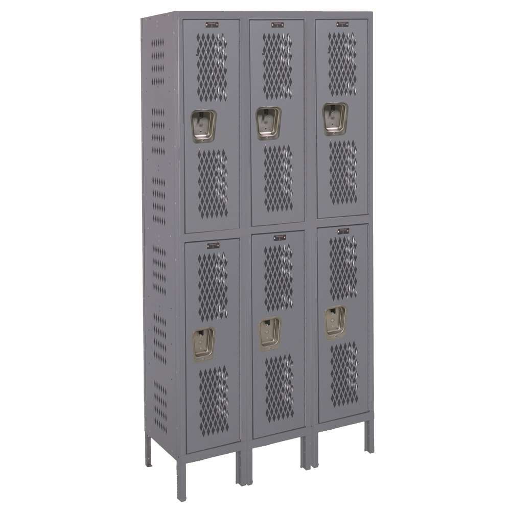 Double-Tier Heavy-Duty Ventilated Locker 3-Wide